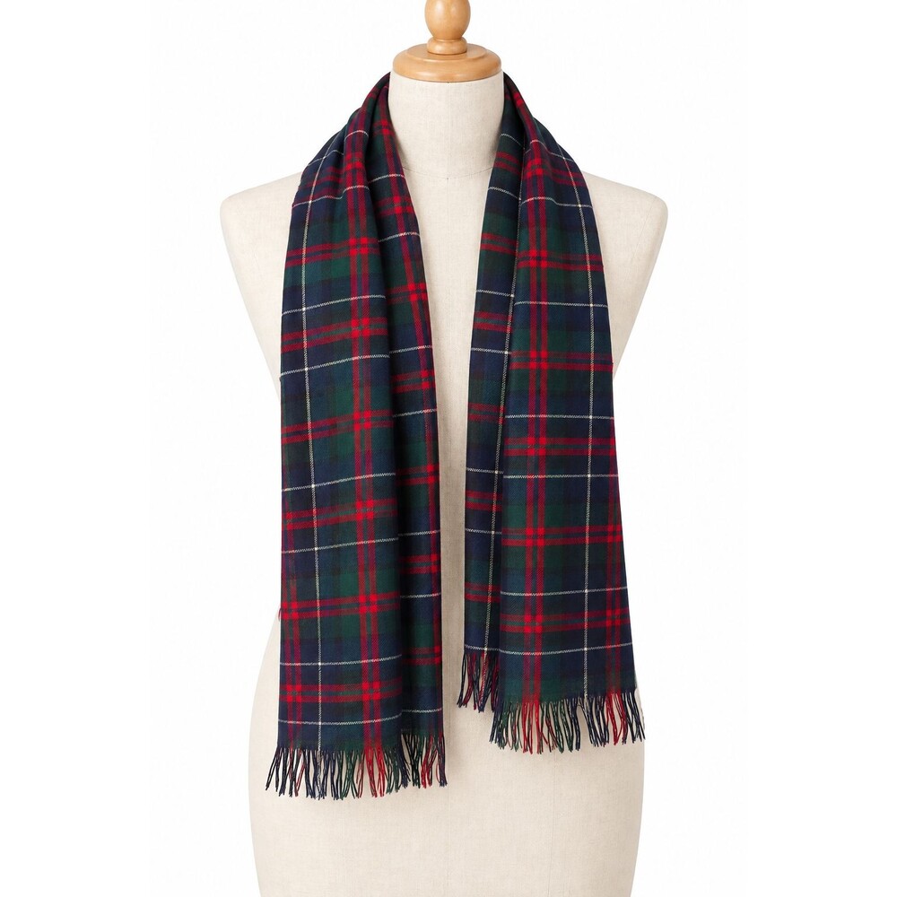 Vintage Lochcarron Machardy Plaid Scarf 100% New Wool Made in Scotland Preppy